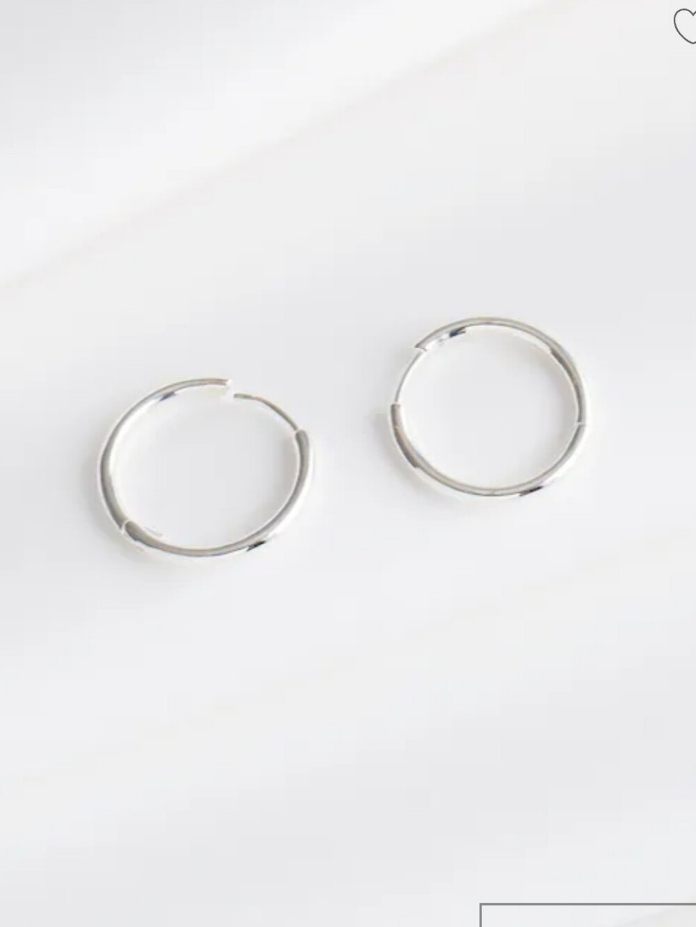 Madewell Demi Fine Sterling Silver Medium Hoop Earrings